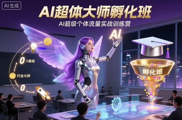 AI超体大师孵化班，AI超级个体流量实战训练营-87创业网