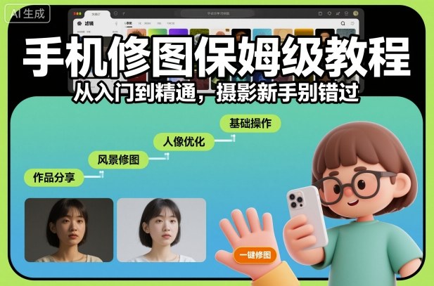 手机修图保姆级教程，从入门到精通，摄影新手别错过-87创业网