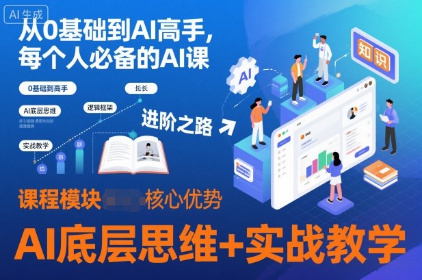 从0基础到AI高手，每个人必备的AI课，AI底层思维+实战教学-87创业网