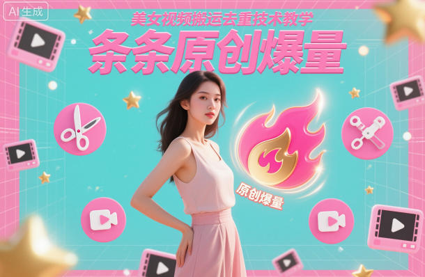 美女视频搬运去重技术教学，条条原创爆量-87创业网