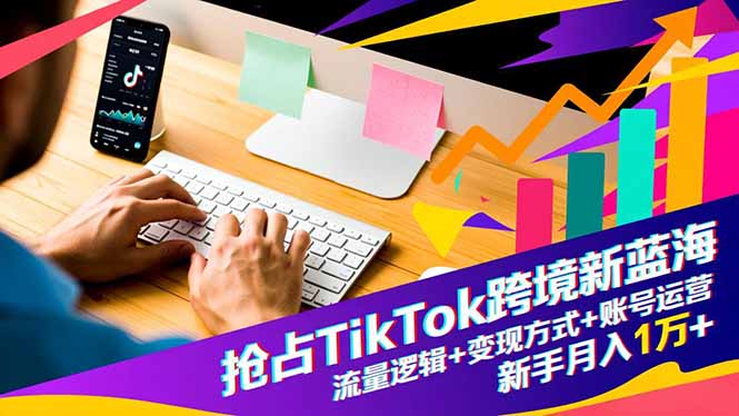 抢占TikTok跨境新蓝海：流量逻辑+变现方式+账号运营，新手月入1万+-87创业网