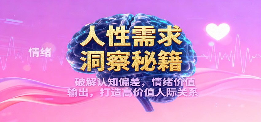 人性需求洞察秘籍，破解认知偏差，情绪价值输出，打造高价值人际关系-87创业网