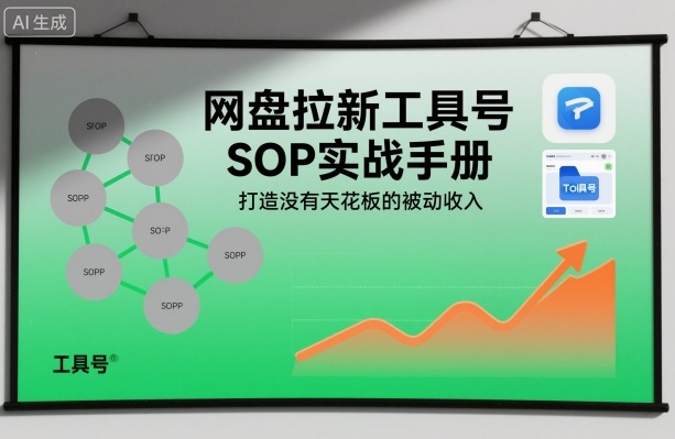 网盘拉新工具号SOP实战手册，打造没有天花板的被动收入-87创业网