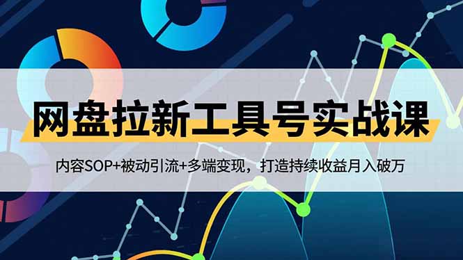 网盘拉新工具号实战课，内容SOP+被动引流+多端变现，打造持续收益月入破万-87创业网