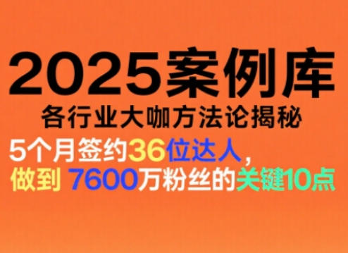 2025案例库，收录各行业大咖的方法论，各行业大咖方法论揭秘-87创业网
