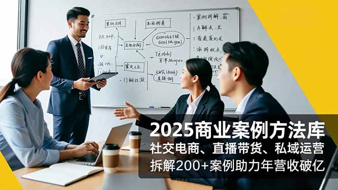 2025商业案例方法库，社交电商、直播带货、私域运营，拆解200+案例助力年营收破亿-87创业网