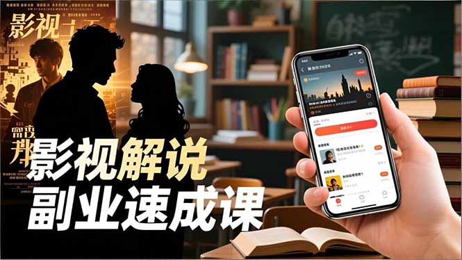 Tk影视解说副业速成课，软件安装、全流程实操、爆款预设，新手两周变现-87创业网