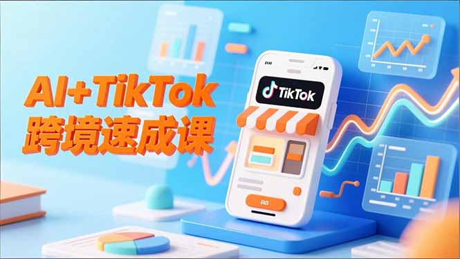 AI+TikTok跨境速成课，智能翻译、店铺定位、流程拆解，7天高效上线运营-87创业网