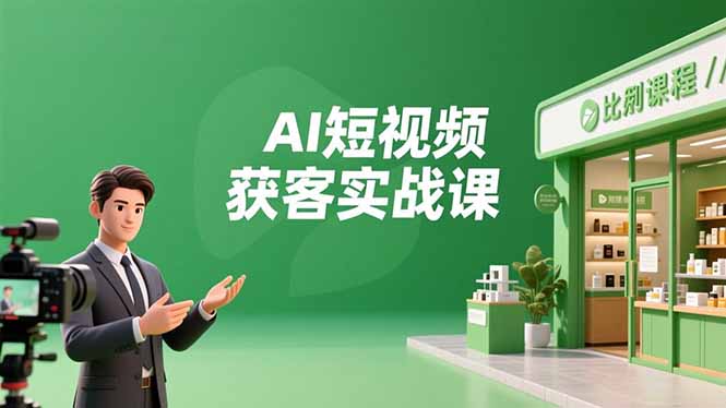 AI短视频获客实战课，数字人创作、实体行业应用、精准引流，30天获取客源月入6万+-87创业网