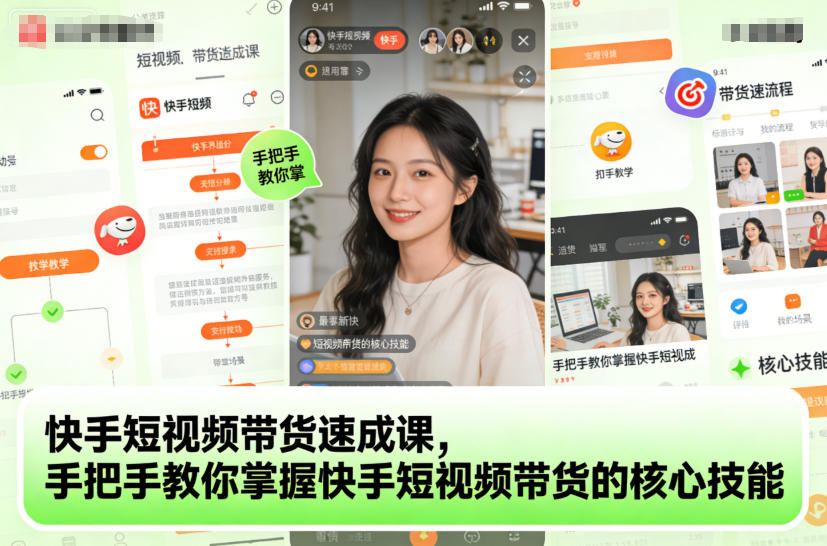 快手短视频带货速成课，手把手教你掌握快手短视频带货的核心技能-87创业网