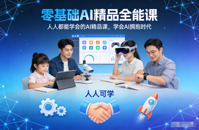 零基础AI精品全能课，人人都能学会的AI精品课，学会AI拥抱时代-87创业网