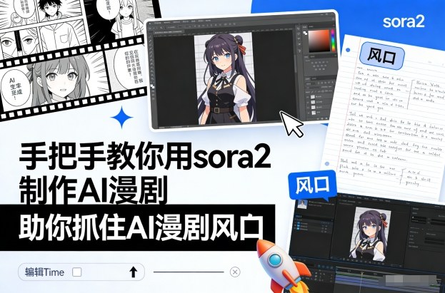 手把手教你用sora2制作AI漫剧，助你抓住AI漫剧风口-87创业网