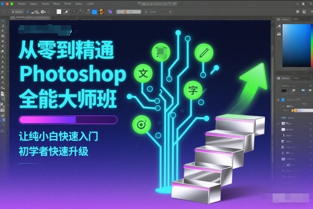 从零到精通Photoshop全能大师班,让纯小白快速入门,初学者快速升级-87创业网