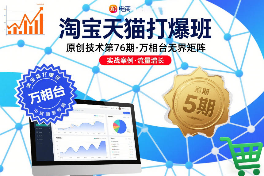 淘宝天猫打爆班原创技术第76期，万相台无界矩阵-87创业网