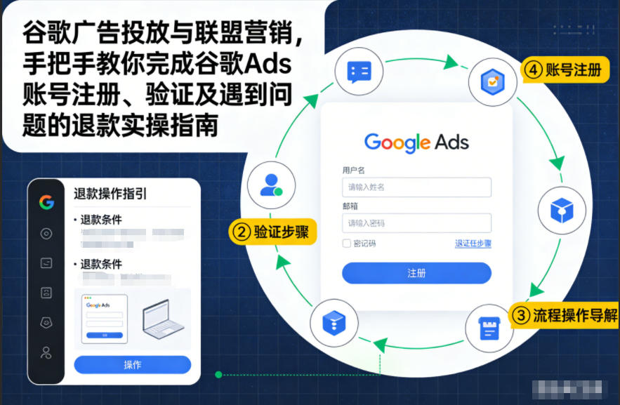 谷歌广告投放与联盟营销，手把手教你完成谷歌Ads账号注册、验证及遇到问题的退款实操指南-87创业网