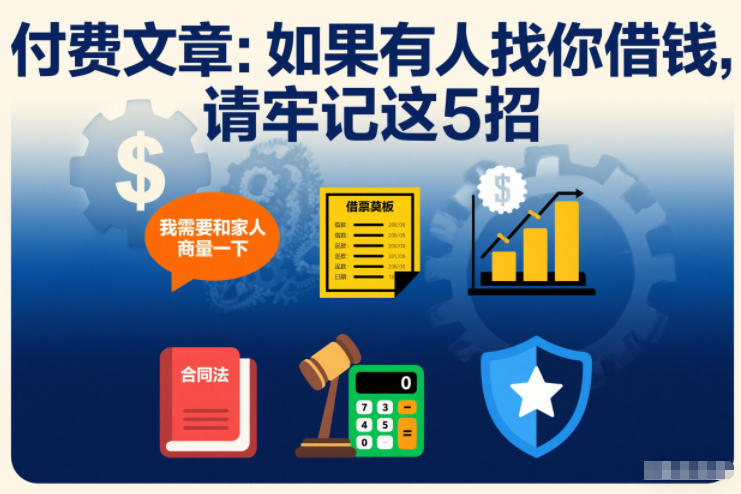 付费文章：如果有人找你借钱，请牢记这5招-87创业网