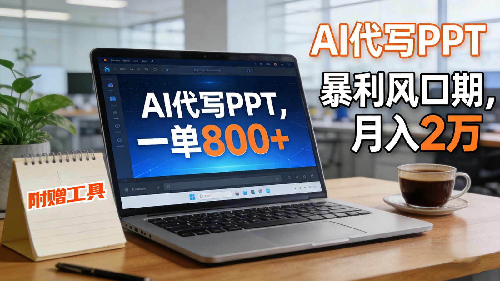 AI 代写做 PPT！一单狂赚 800+，风口期月入 2 万(工具 + 提示词直接送)-87创业网