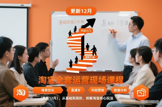 淘宝全套运营现场课程(更新12月)，从基础到高阶，拆解淘宝核心玩法-87创业网
