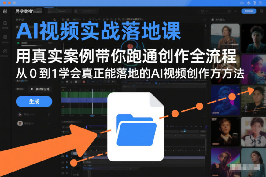 AI视频实战落地课，用真实案例带你跑通创作全流程，从0到1学会真正能落地的AI视频创作方法-87创业网