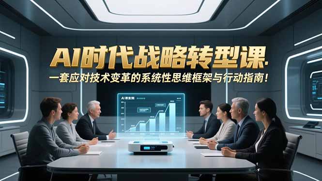 AI时代战略转型课：一套应对技术变革的系统性思维框架与行动指南！-87创业网