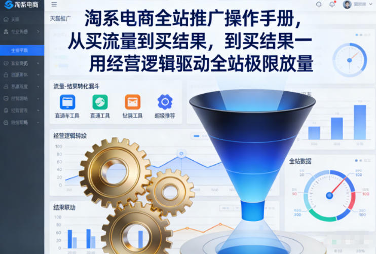 淘系电商全站推广操作手册，从买流量到买结果一用经营逻辑驱动全站极限放量-87创业网