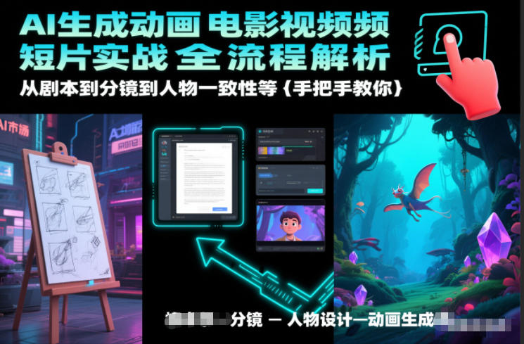 AI生成动画电影视频短片实战全流程解析，从剧本到分镜到人物一致性等手把手教你-87创业网