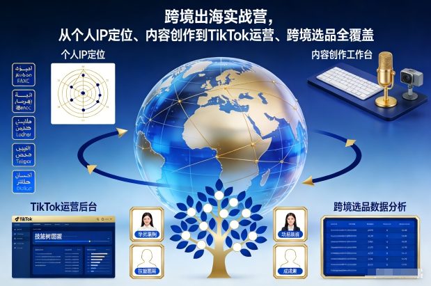 跨境出海实战营，从个人IP定位、内容创作到TikTok运营、跨境选品全覆盖-87创业网