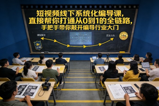 短视频线下系统化编导课，直接帮你打通从0到1的全链路，手把手带你敲开编导行业大门-87创业网