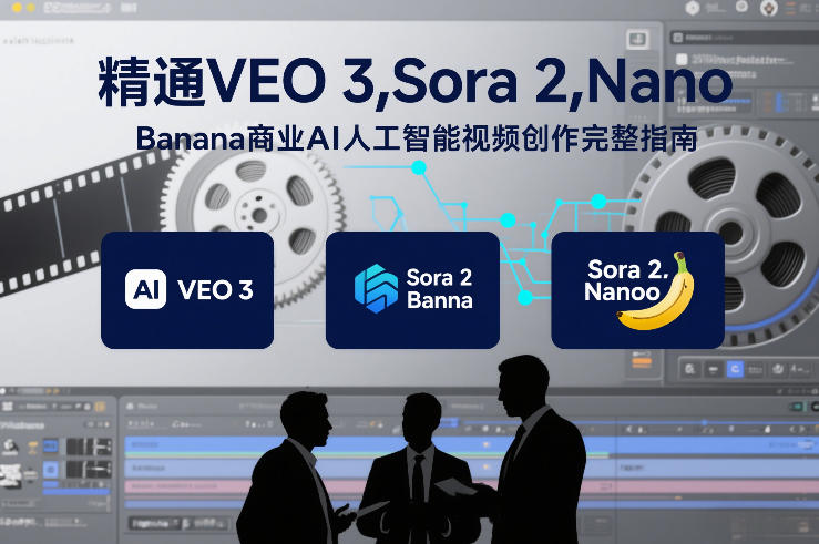 精通VEO 3，Sora 2，Nano Banana商业AI人工智能视频创作完整指南-87创业网