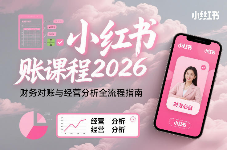 小红书对账课程2026，财务对账与经营分析全流程指南-87创业网