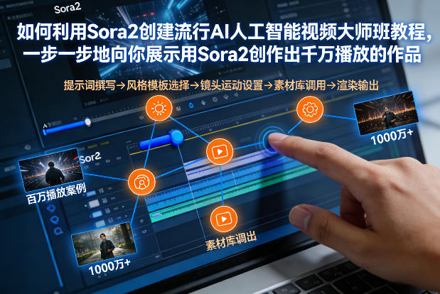 如何利用Sora2创建流行AI人工智能视频大师班，一步一步地向你展示用Sora2创作出千万播放的作品-87创业网