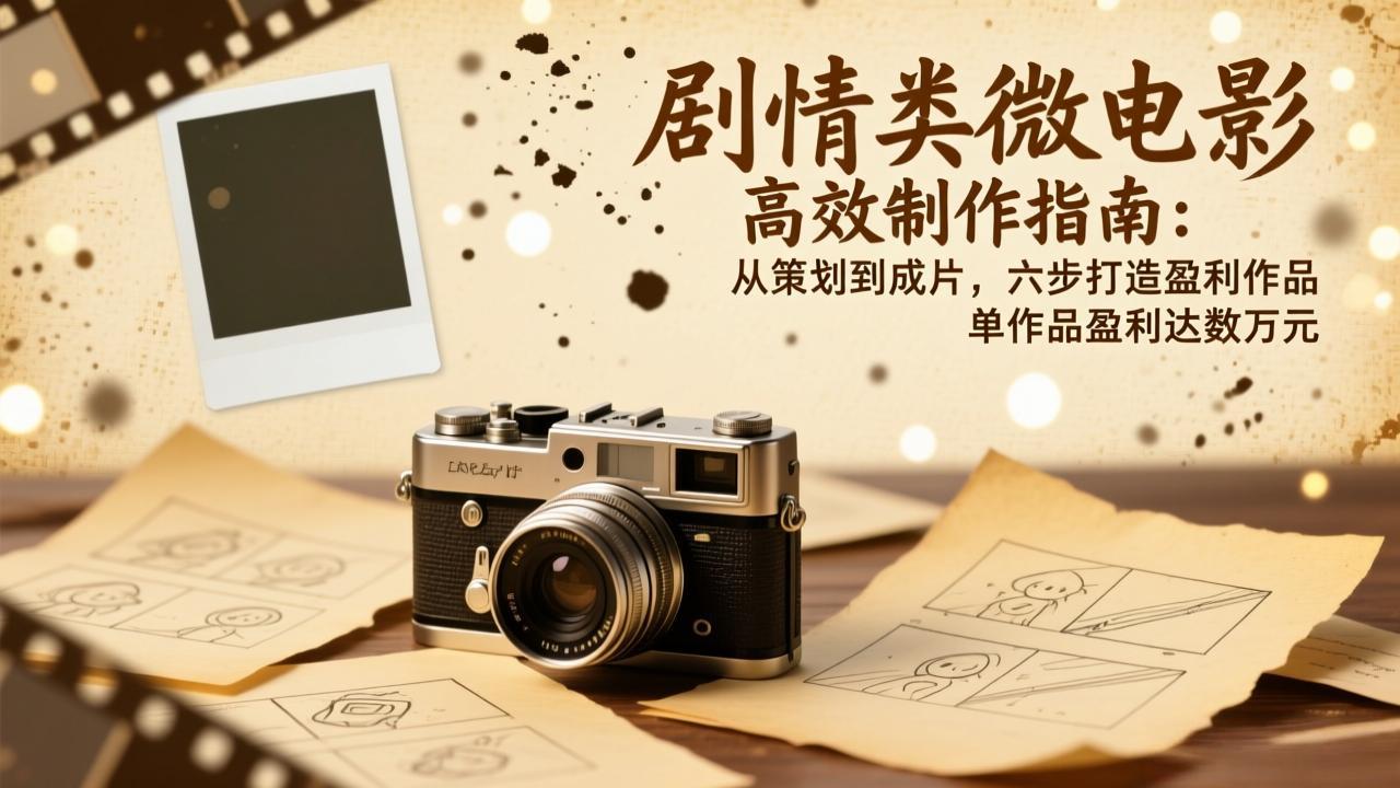 剧情类微电影高效制作指南：从策划到成片，六步打造盈利作品，单作品盈利达数万元-87创业网