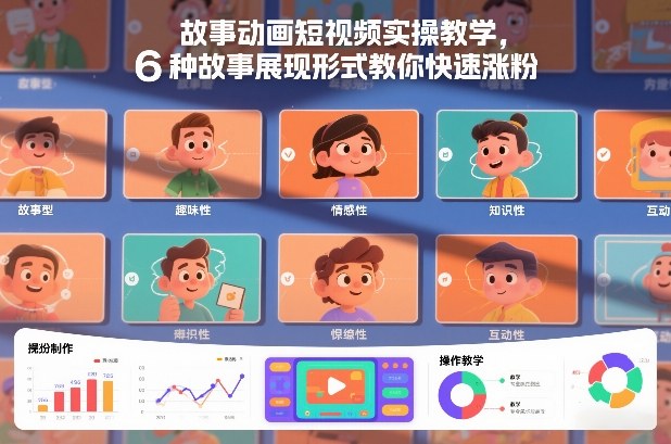 故事动画短视频实操教学，6种故事展现形式教你快速涨粉-87创业网