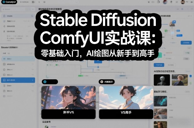 Stable Diffusion ComfyUI实战课：零基础入门，AI绘图从新手到高手-87创业网
