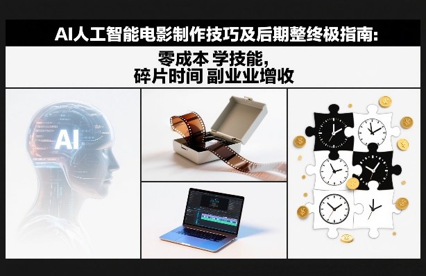 AI人工智能电影制作技巧及后期完整终极指南：零成本学技能，碎片时间副业增收-87创业网