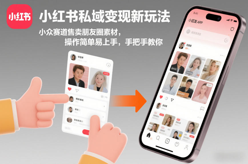 小红书私域变现新玩法，小众赛道售卖朋友圈素材，操作简单易上手，手把手教你-87创业网