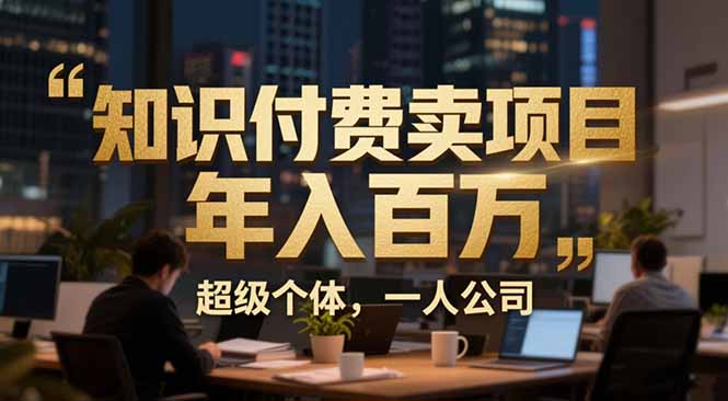 从0到年入百万：超级个体实战心得公开，个人IP×精准引流×成交系统全拆解-87创业网