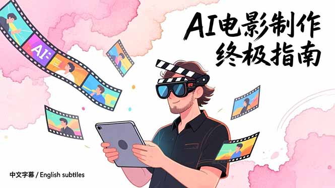 AI电影制作终极指南：从创意到成片，系统掌握智能影视全流程实战课(中英字幕-87创业网