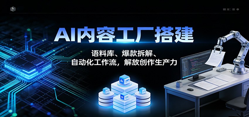 AI内容工厂搭建：语料库、爆款拆解、自动化工作流，解放创作生产力-87创业网