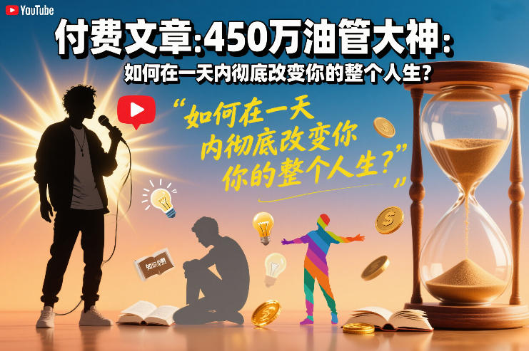 付费文章：450万油管大神：如何在一天内彻底改变你的整个人生？-87创业网