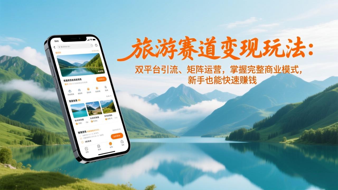旅游赛道变现玩法：双平台引流、矩阵运营，掌握完整商业模式，新手也能快速赚钱-87创业网