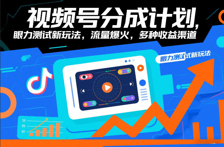 视频号分成计划，眼力测试新玩法，流量爆火，多种收益渠道-87创业网