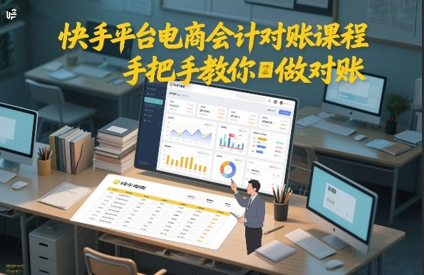 快手平台电商会计对账课程，手把手教你做对账-87创业网