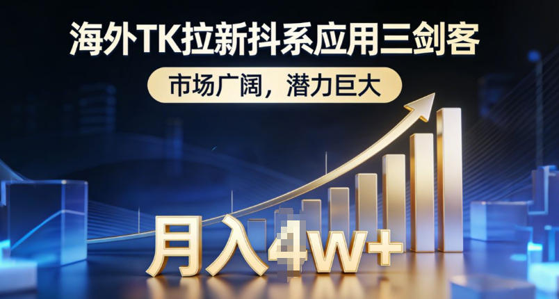 海外TK拉新抖系应用三剑客，市场广阔，潜力巨大，月入1w+-87创业网