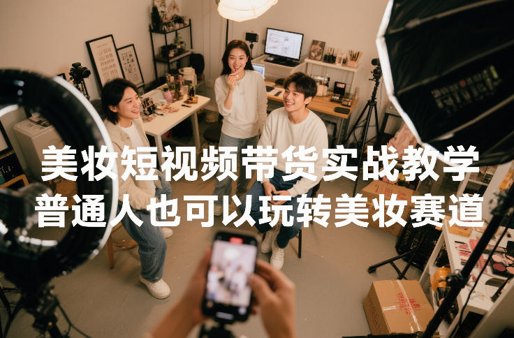 美妆短视频带货实战教学，普通人也可以玩转美妆赛道-87创业网
