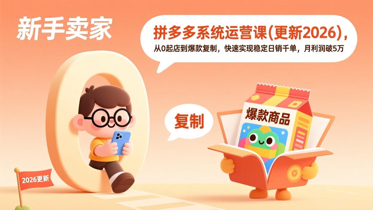 拼多多系统运营课(更新2026-87创业网