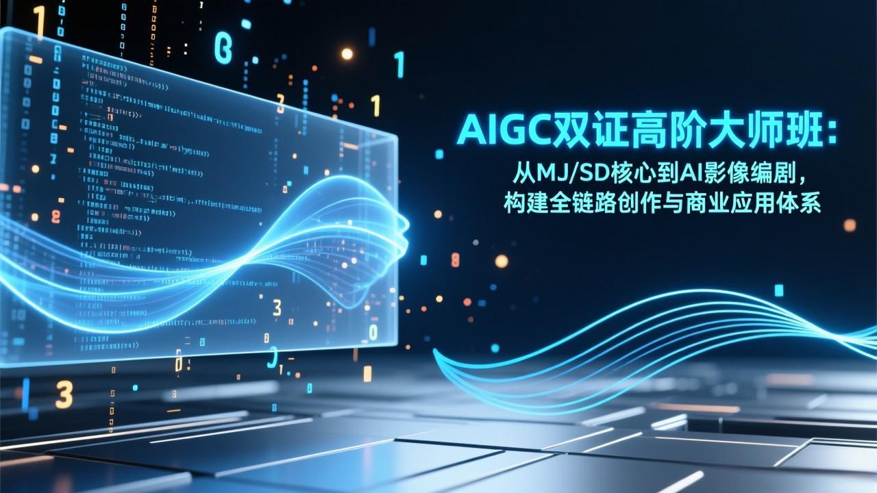 AIGC双证高阶大师班：从MJ/SD核心到AI影像编剧，构建全链路创作与商业应用体系-87创业网