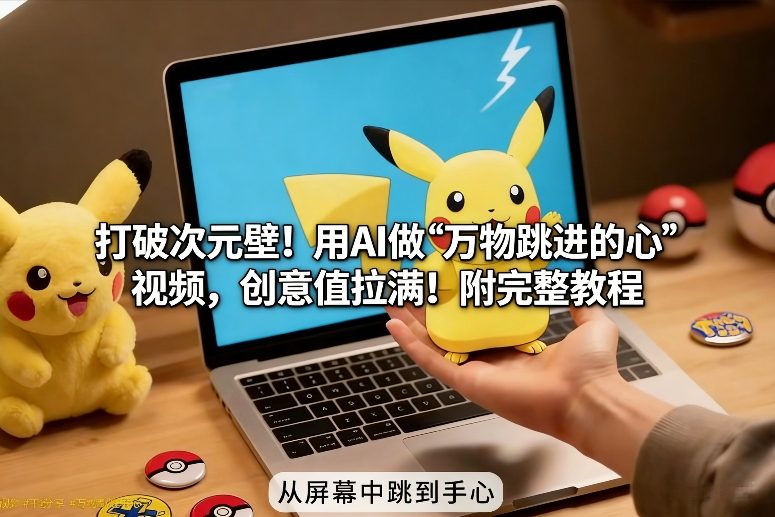 打破次元壁！用AI做【万物跳进手心】视频，创意值拉满！附完整教程-87创业网