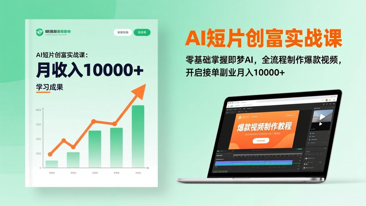 AI短片创富实战课：零基础掌握即梦AI，全流程制作爆款视频，开启接单副业月入10000+(更新-副业终点站