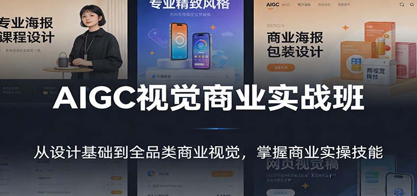 AIGC视觉商业实战班：从设计基础到全品类商业视觉，掌握商业实操技能-副业终点站